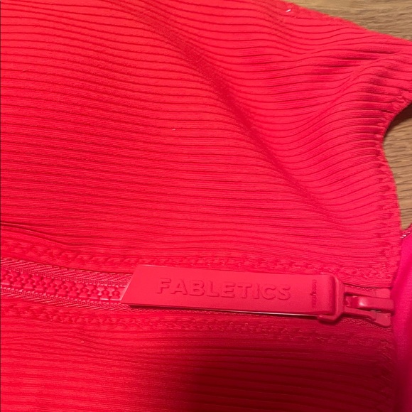 Fabletics High Tide Red Ribbed Swimsuit - Picture 5 of 7